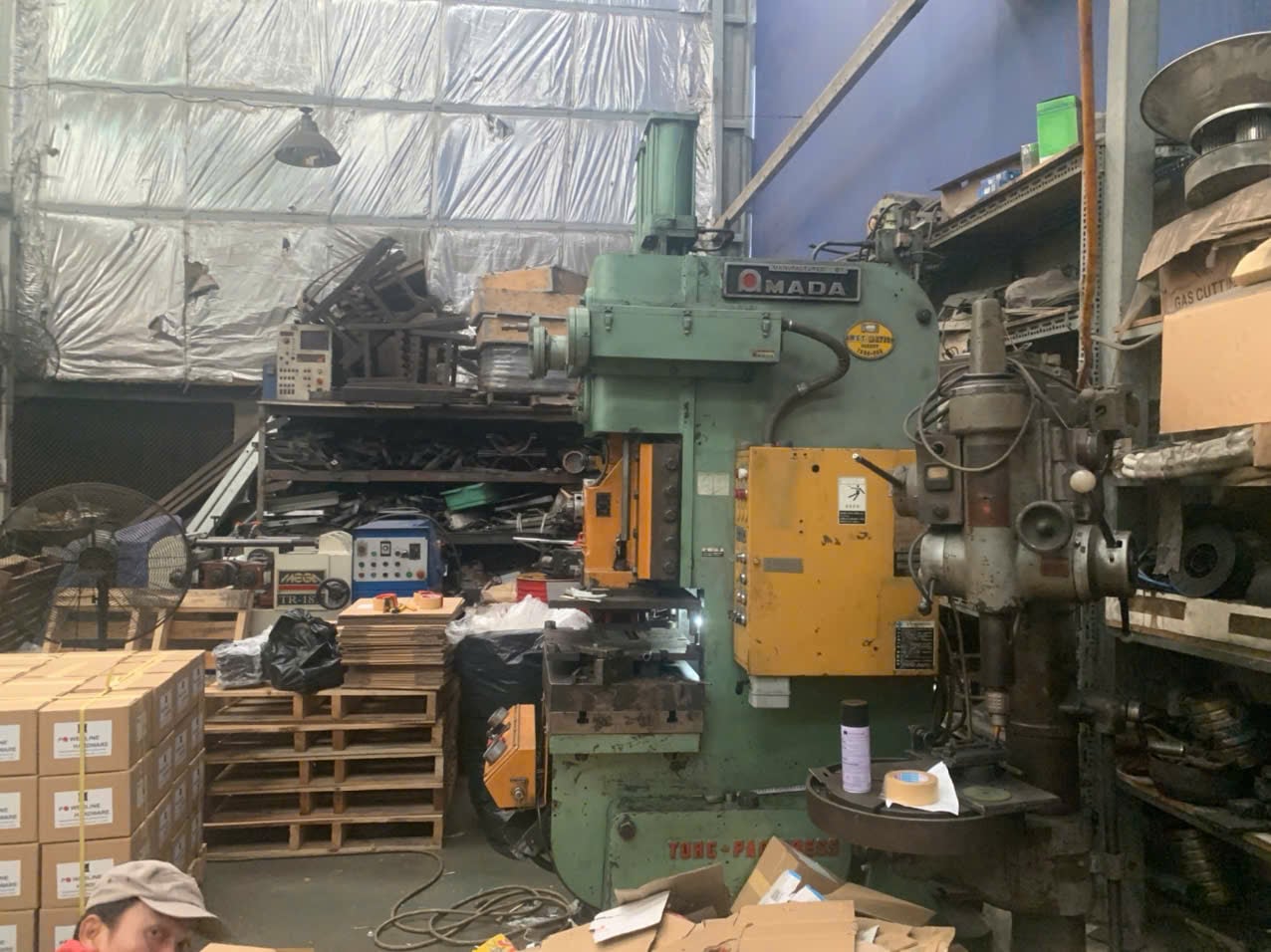 Stamping and drilling machine